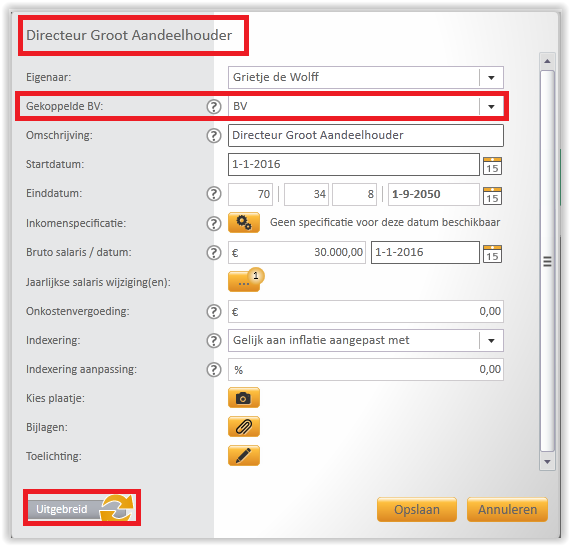 Hoe voer ik het salaris van de DGA bij de BV in? Figlo Helpcenter